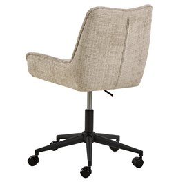 Office chair Addie, beige, H90.5x57x59.5cm, seat height 52-62cm