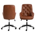 Office chair Ariko, brown, H106x60x67.5cm, seat height 47-57cm