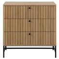 Chest of drawers Albany, natural color, H80x81x40cm 