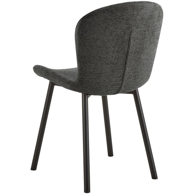 Dining chair Asra, set of 2 pcs, dark grey, H86x50x58cm, seat height 47cm