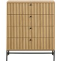 Chest of drawers Albany, natural color, H100x80.5x40cm 