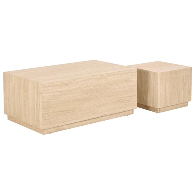 Комплект журнальных столиков Aice, бежевый, H42x100x60см 