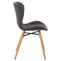 Dining chair Atilde, set of 2 pcs, grey, H82.5x47x53cm, seat height 46.5cm