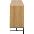Chest of drawers Albany, natural color, H80x158x40cm 