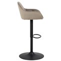 Bar chair Arook, set of 2 pcs, beige, H109x52x52cm, seat height 63-84cm