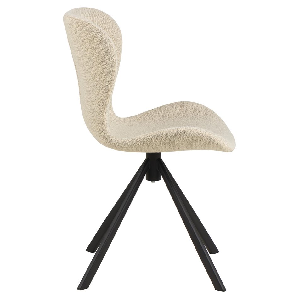 Dining chair Atilde, swiveling, set of 2 pcs, beige, H81x46.5x53cm, seat height 46.5cm