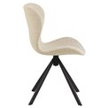 Dining chair Atilde, swiveling, set of 2 pcs, beige, H81x46.5x53cm, seat height 46.5cm