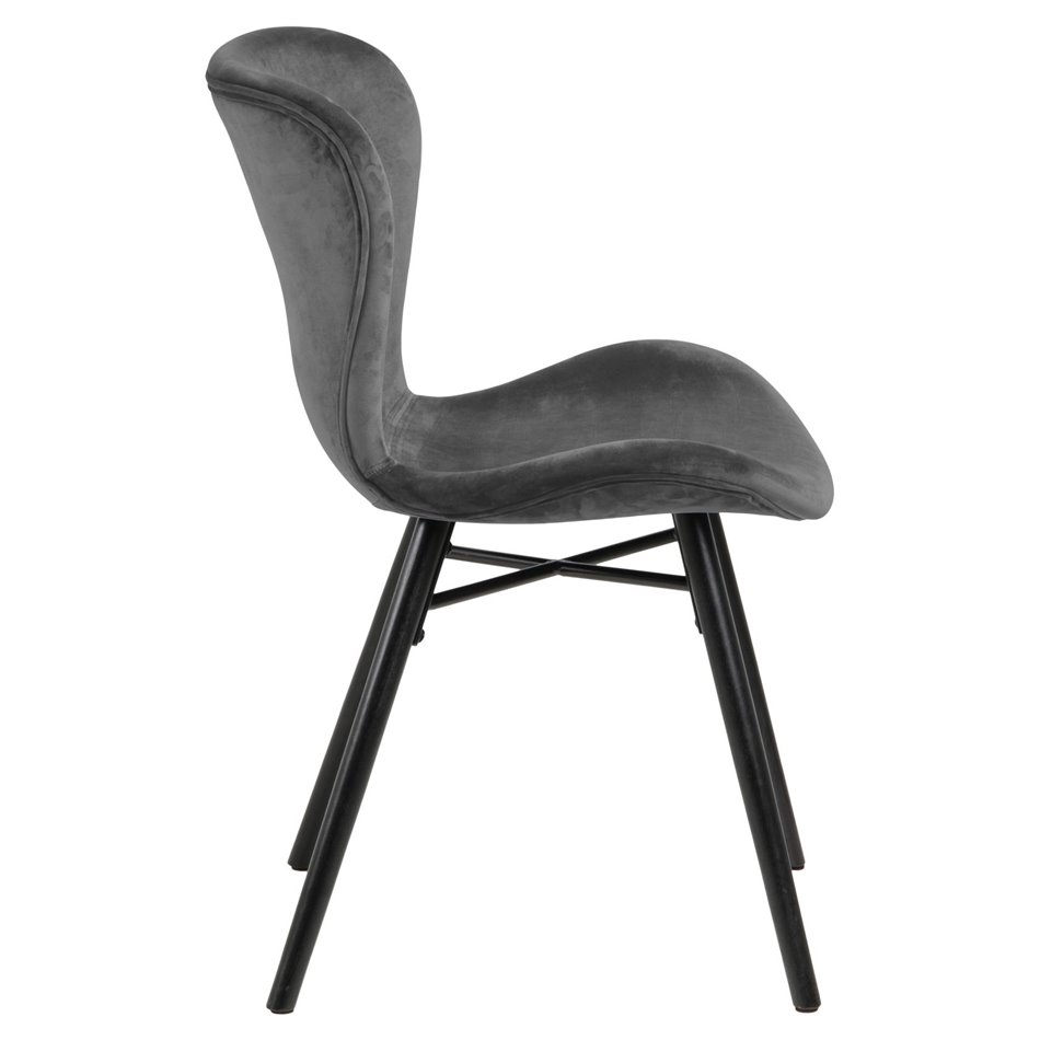 Dining chair Atilde, set of 2 pcs, grey, H82.5x47x53cm, seat height 46.5cm