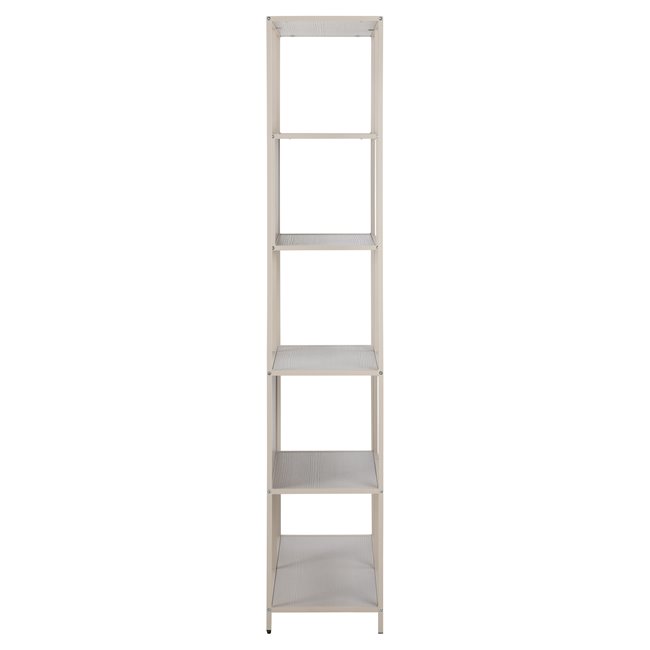 Bookcase Seaford, light grey/beige, H185x77x35cm 