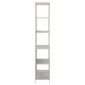 Bookcase Seaford, light grey/beige, H185x77x35cm 