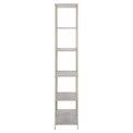 Bookcase Seaford, light grey/beige, H185x77x35cm 