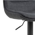 Bar chair Aisa, set of 2 pcs, dark grey, H95x47x52.5cm, seat height 65-86cm