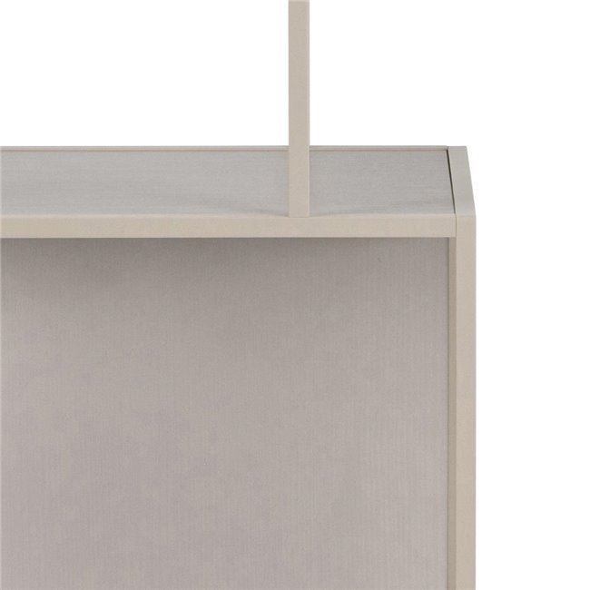 Bookcase Seaford, light grey/beige, H185x77x35cm 