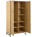 Wardrobe Albany, natural color, H200x99x60cm 