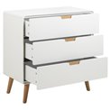 Chest of drawers Alovell, white, H80x80x40cm 