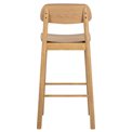 Bar chair Arlov, set of 2 pcs, natural color, H105x43.5x46.5cm, seat height 74cm