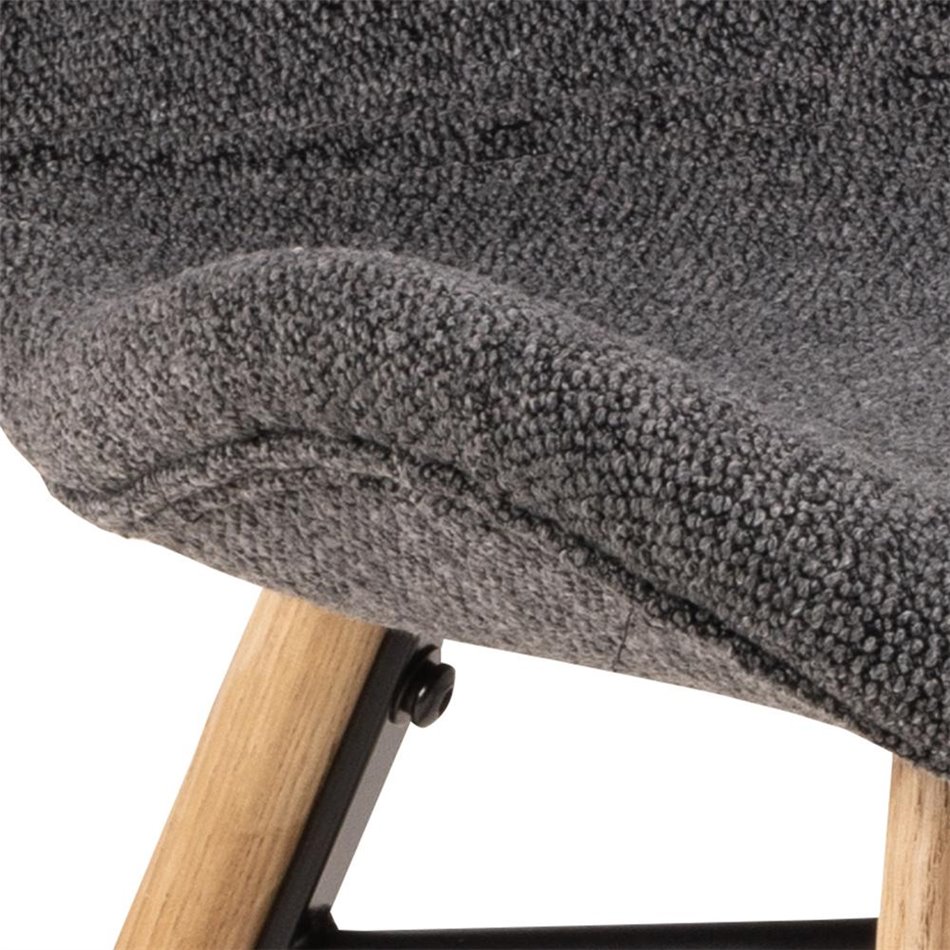 Dining chair Atilde, set of 2 pcs, grey, H82.5x47x53cm, seat height 46.5cm