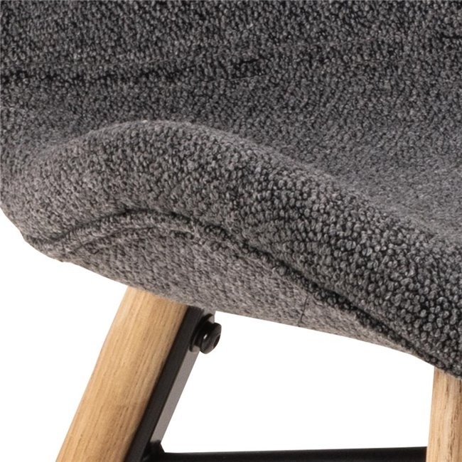 Dining chair Atilde, set of 2 pcs, grey, H82.5x47x53cm, seat height 46.5cm