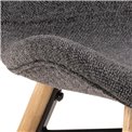 Dining chair Atilde, set of 2 pcs, grey, H82.5x47x53cm, seat height 46.5cm