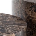 Комплект журнальных столиков Aice, коричневый, имитация мрамора, H40xD58см 