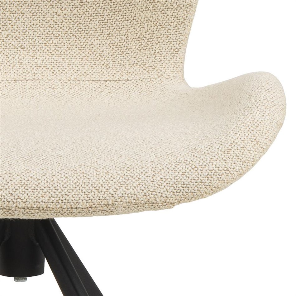 Dining chair Atilde, swiveling, set of 2 pcs, beige, H81x46.5x53cm, seat height 46.5cm