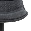 Bar chair Aisa, set of 2 pcs, dark grey, H95x47x52.5cm, seat height 65-86cm