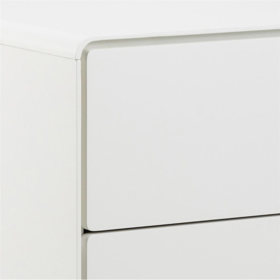 Chest of drawers Alovell, white, H100x80x40cm 