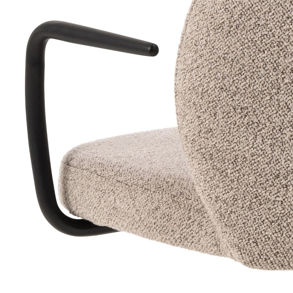 Office chair Atricia, beige, H93.5x59x50cm, seat height 45-55cm