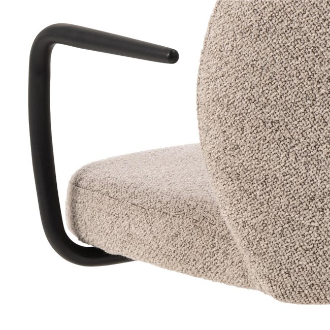 Office chair Atricia, beige, H93.5x59x50cm, seat height 45-55cm