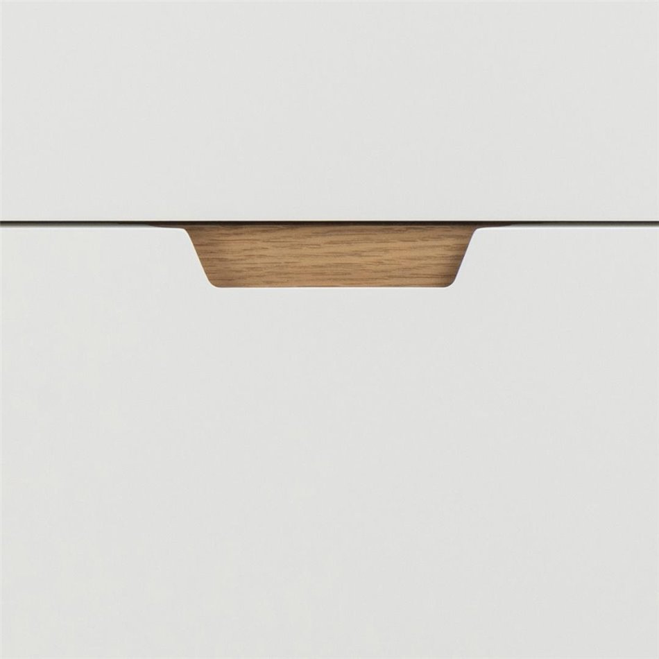 Chest of drawers Alovell, white, H100x80x40cm 