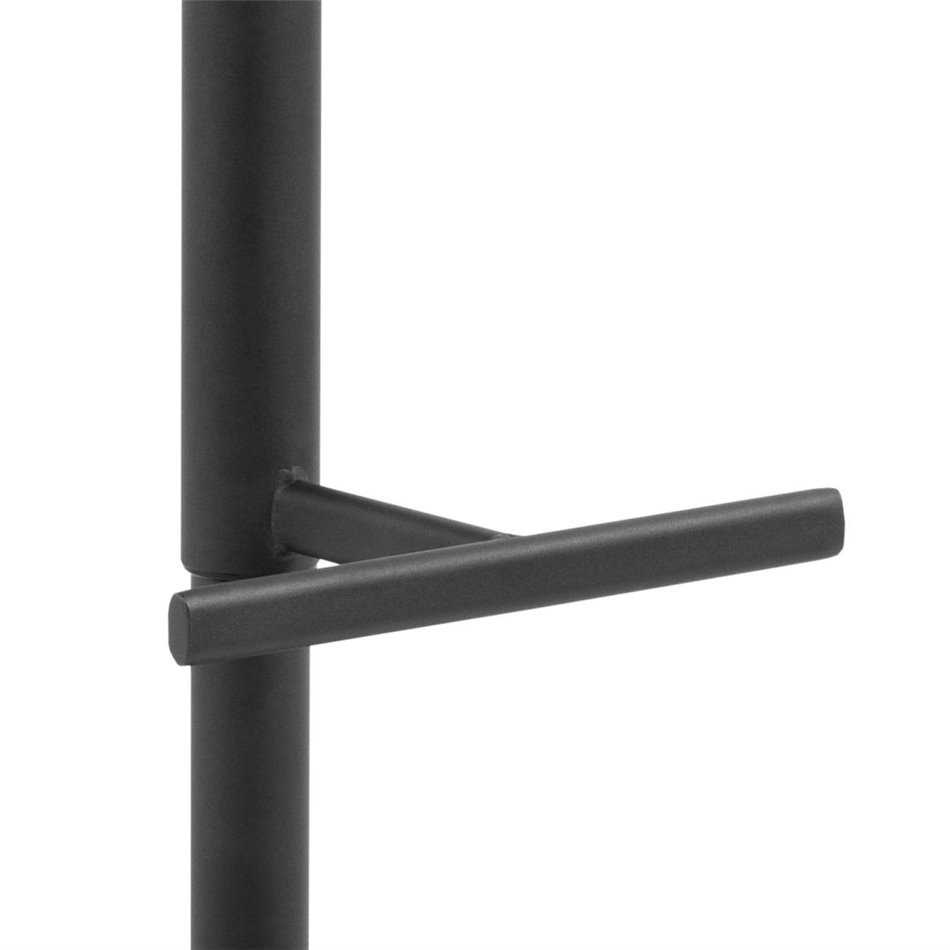 Bar chair Aisa, set of 2 pcs, dark grey, H95x47x52.5cm, seat height 65-86cm