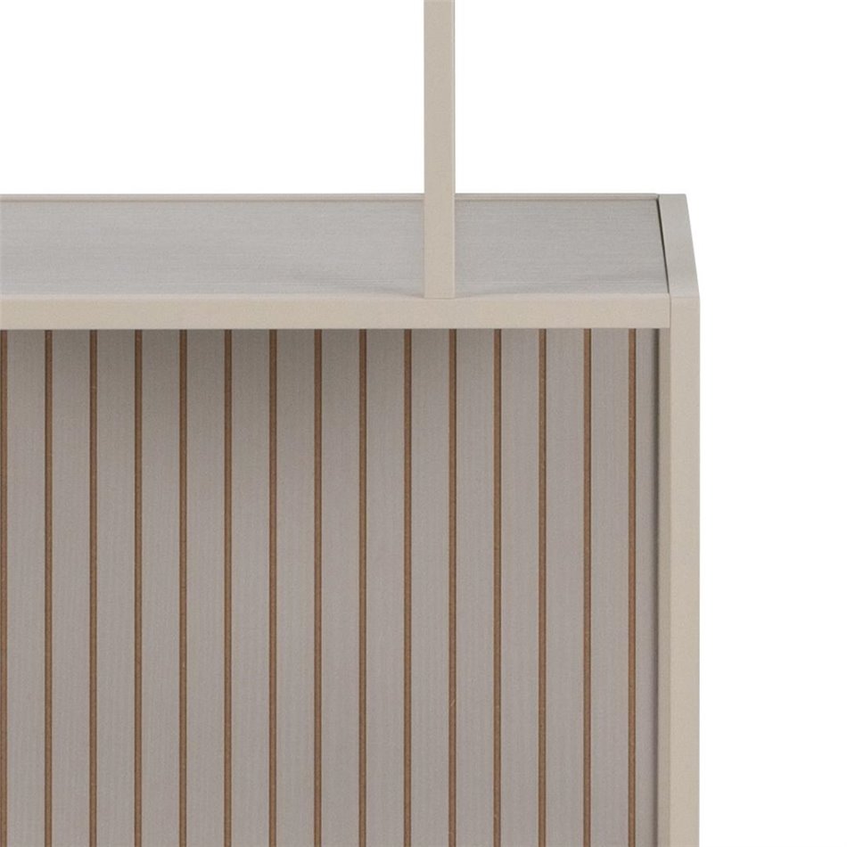 Bookcase Seaford, light grey/beige, H185x77x35cm 