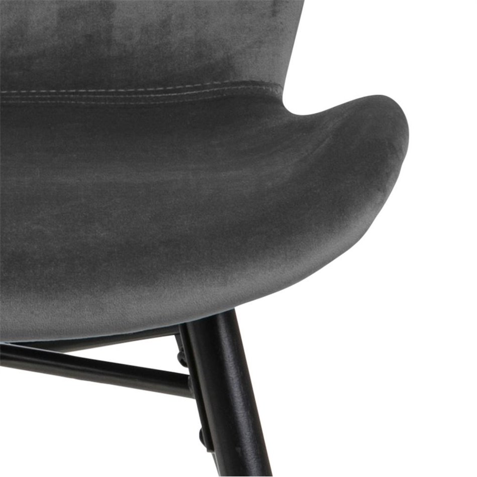 Dining chair Atilde, set of 2 pcs, grey, H82.5x47x53cm, seat height 46.5cm