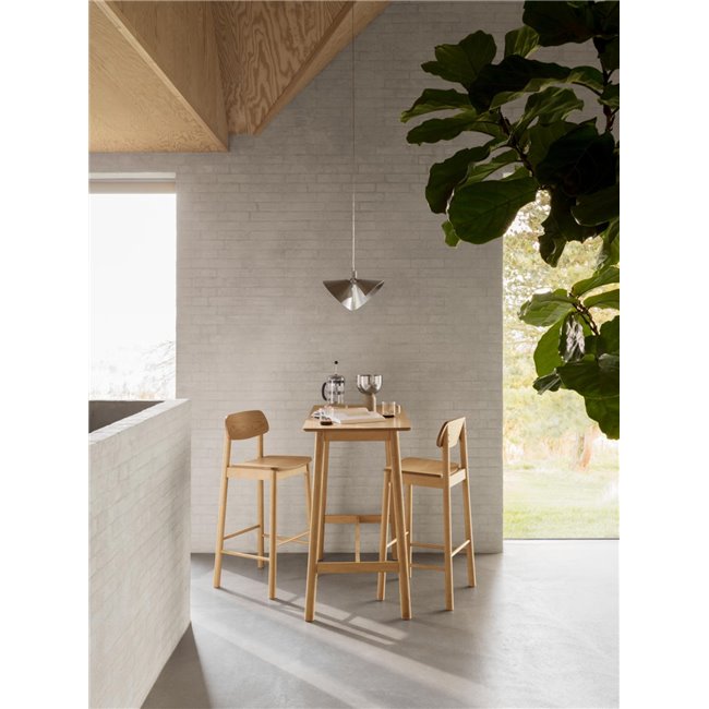 Bar chair Arlov, set of 2 pcs, natural color, H105x43.5x46.5cm, seat height 74cm