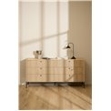 Chest of drawers Albany, natural color, H80x158x40cm 