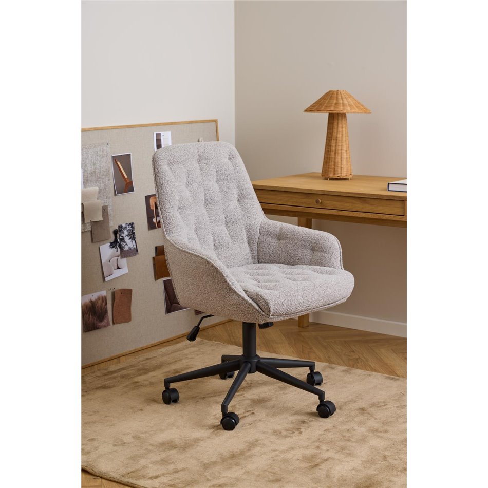 Office chair Ariko, beige, H106x60x67.5cm, seat height 47-57cm