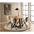 Dining chair Atilde, swiveling, set of 2 pcs, beige, H81x46.5x53cm, seat height 46.5cm