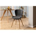 Dining chair Atilde, set of 2 pcs, grey, H82.5x47x53cm, seat height 46.5cm