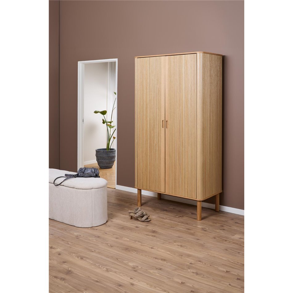 Wardrobe Angley, natural color, H200x100x55cm 