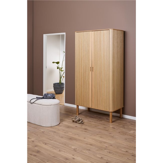 Wardrobe Angley, natural color, H200x100x55cm 