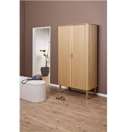 Wardrobe Angley, natural color, H200x100x55cm
