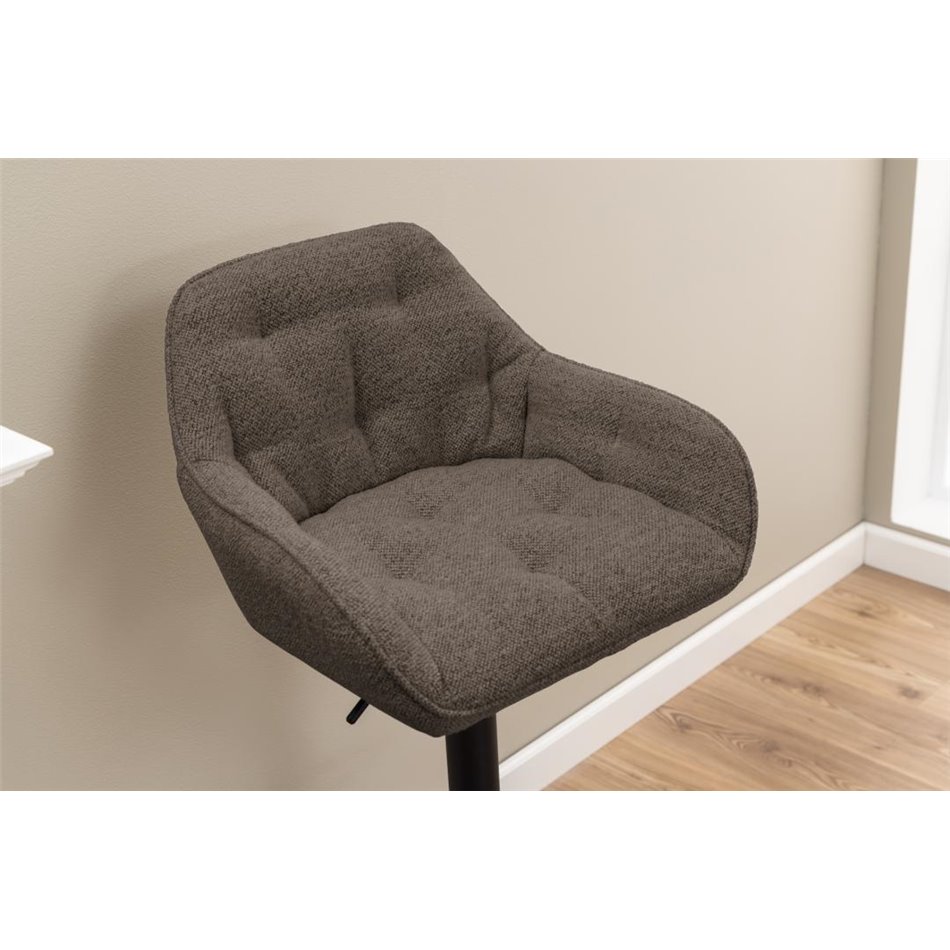 Bar chair Arook, set of 2 pcs, taupe, H109x52x52cm, seat height 63-84cm