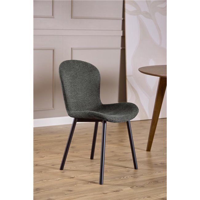 Dining chair Asra, set of 2 pcs, dark grey, H86x50x58cm, seat height 47cm
