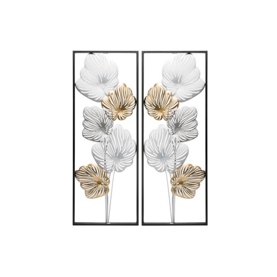 Wall decor Flower, set of 2, H90x34x4cm