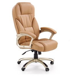 Office chair Hesmond, beige eco leather, H112-119x67x70cm