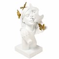 Deco figurine Love, white/gold color, H21.5x15x13.5cm