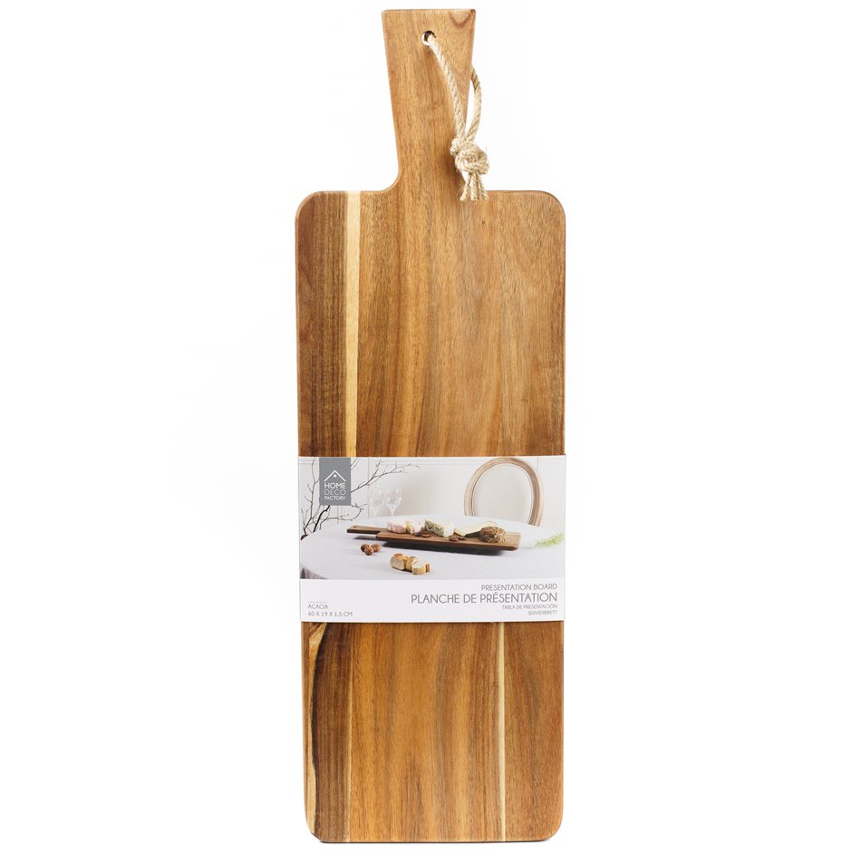 Serving board, acacia wood, H1.5x60x19cm