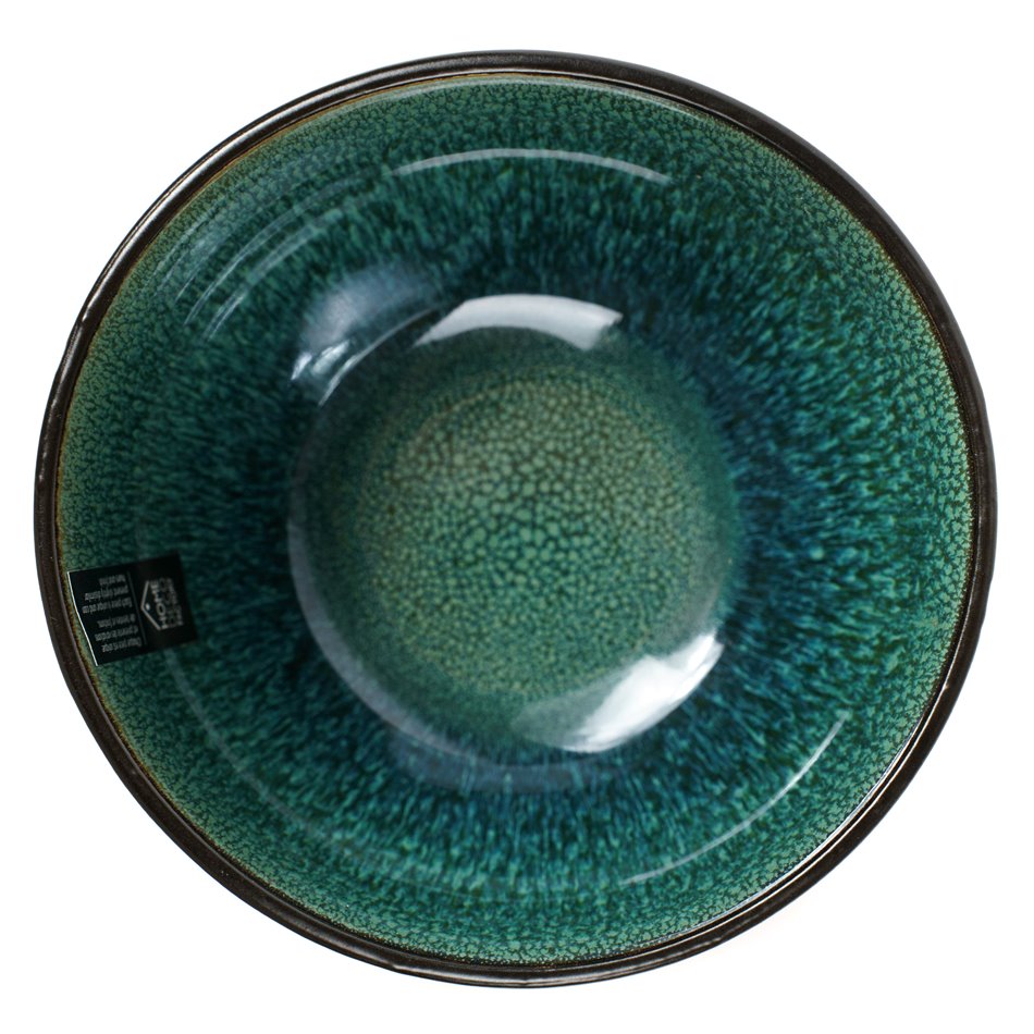 Миска Elia, черный/бирюзовый, керамика, D13.8cm, H7.4cm