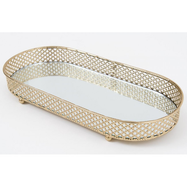 Kandik, metall peegliga S, kuld värvi, 28x13.5x4cm