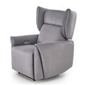 Electric recliner Helato, grey, polyester/metal/wood, H109-95x83x91-161cm, seat height 48-53cm